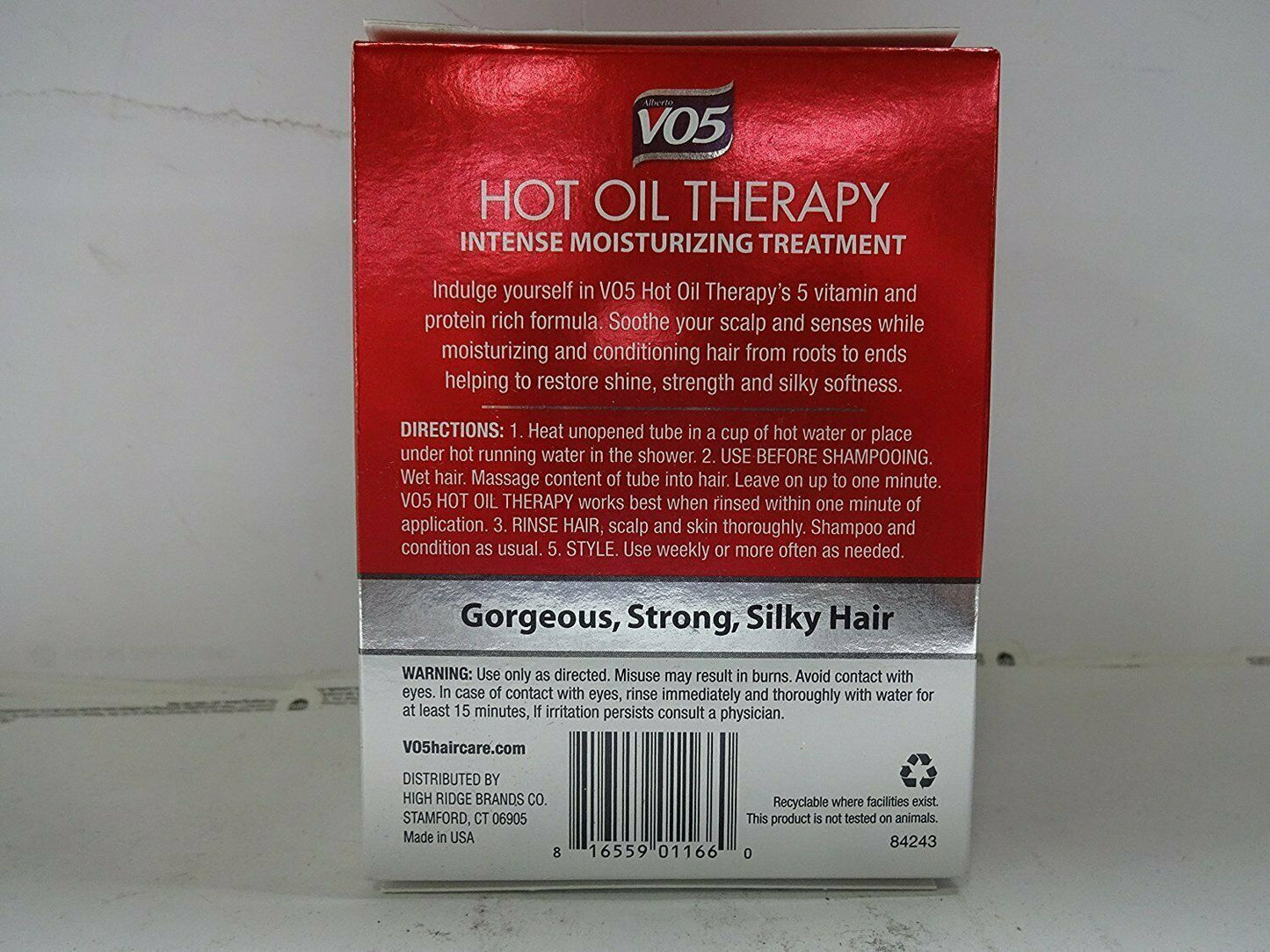 Alberto VO5 Hot Oil Therapy Intense Moisturizing Hair Treatment Revitalize 2 ct