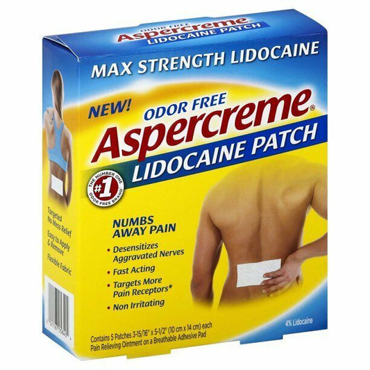 Aspercreme Odor-Free Maximum Strength Fast Acting Lidocaine Patch 5 Ct    3