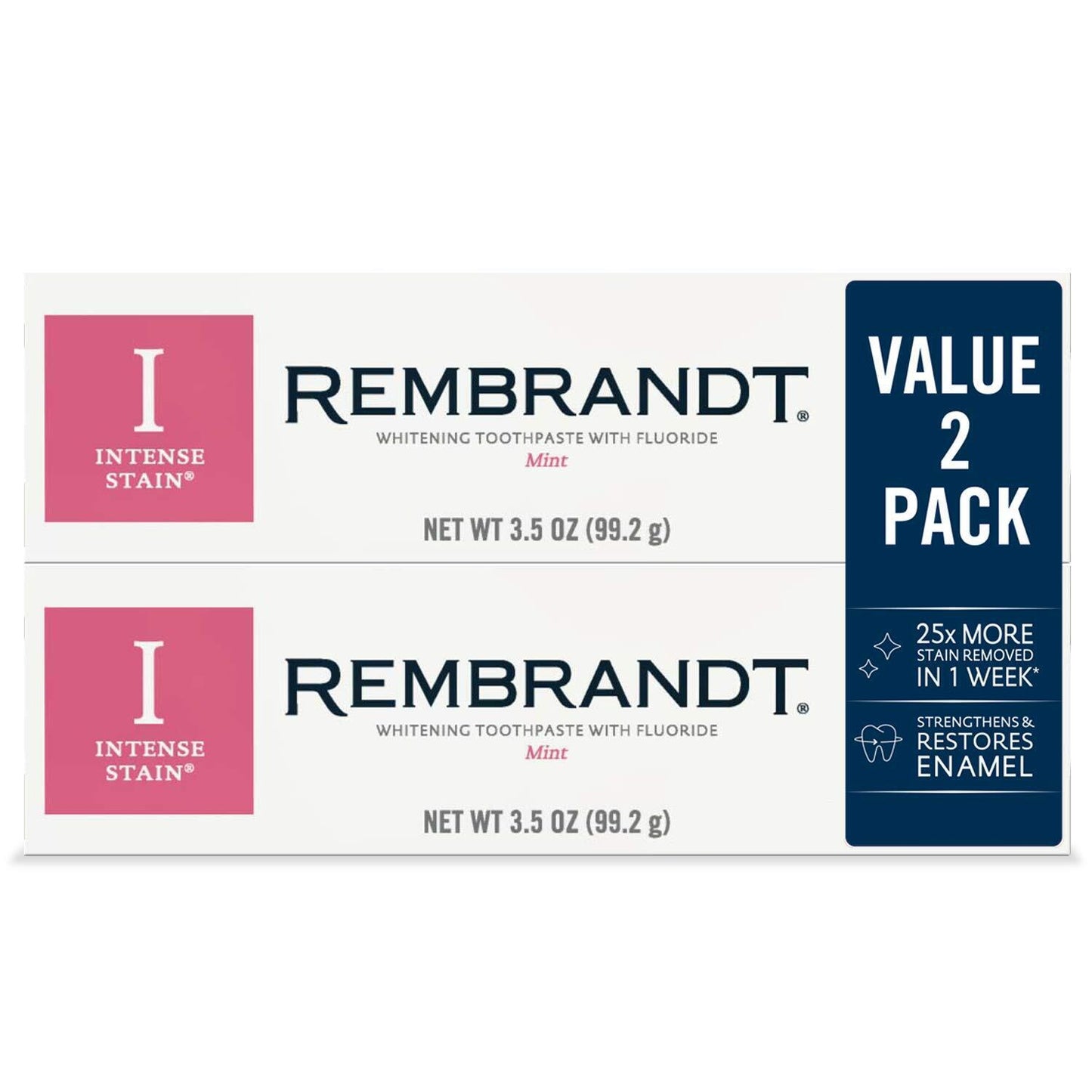 Rembrandt Whitening Toothpaste with Fluoride Intense Stain Mint 3.52 Oz 2   