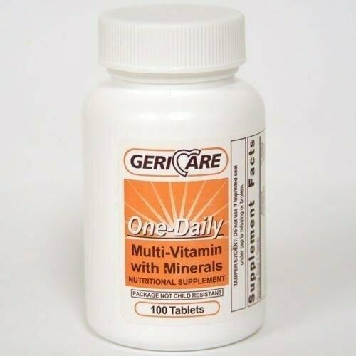 Gericare One Daily Multivitamin Mineral Nutritional Supplement 100 ct