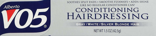 Alberto VO5 Conditioning Hairdressing Gray White Silver & Blonde Hair 1.5 oz