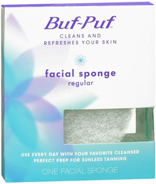 Buf Puf Facial Sponge Regular Soft Smooth Cleans & Refreshes Skin 1ct    12