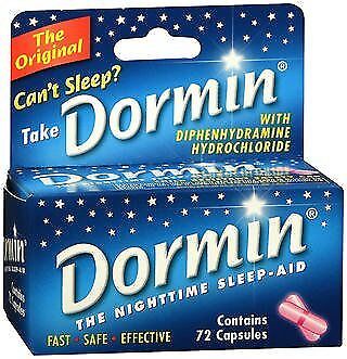Dormin Nighttime Sleep Aid Fast Safe Effective Relief Original 72 ct