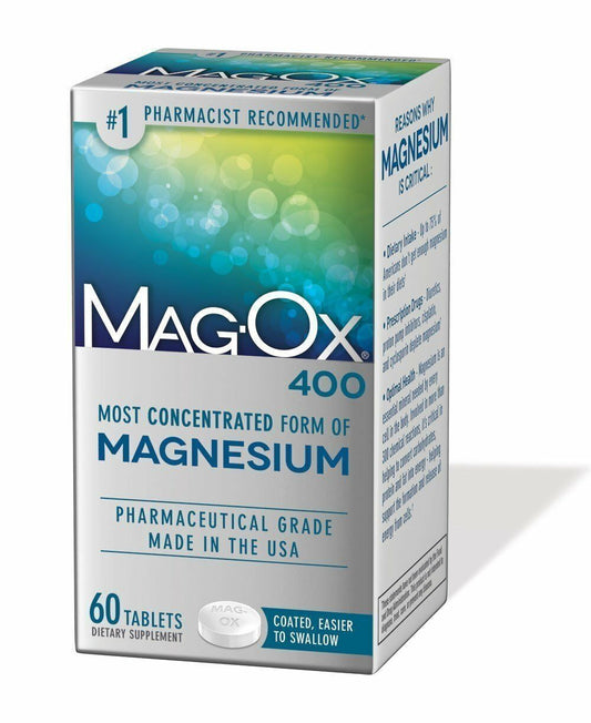 MagOx 400 Magnesium Supplement Bone & Muscle Support Tablets Sugar Free 60 ct