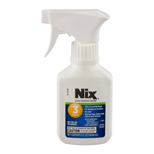 Nix Lice & Bedbugs Control Spray Bedding & Furniture Odor Free Water Safe 5 oz