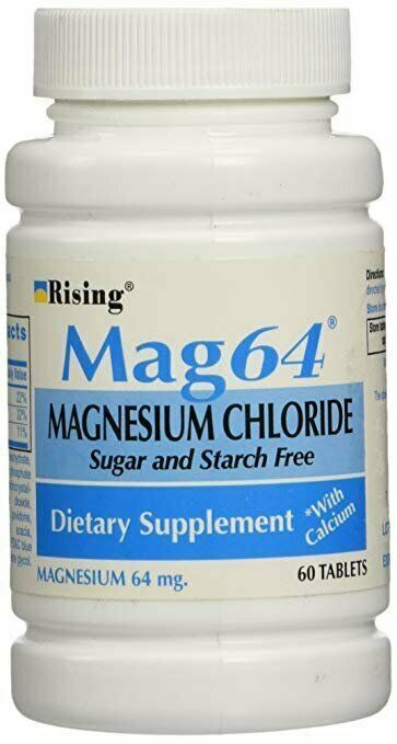 Mag64 Magnesium Chloride Dietary Supplement Sugar & Starch Free 60ct