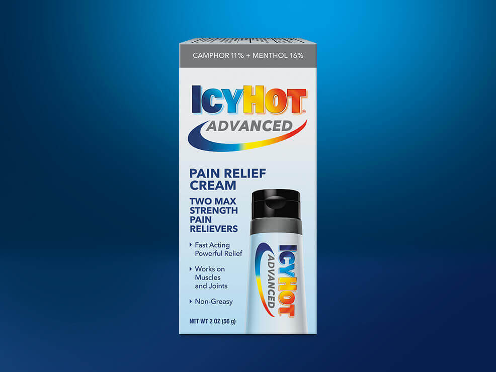 Icy Hot Advanced Pain Relief Cream Two Max Strength Pain Reliever Non-Greasy 2oz
