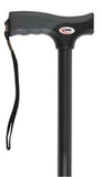 Carex Soft Grip Walking Cane Convenient Wrist Strap Cushion Handle Black 1 ct