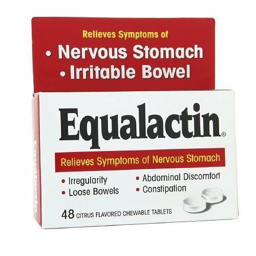 Equalactin Laxative Chewable Tablets Citrus Flavored Constipation Relief 48 Ct