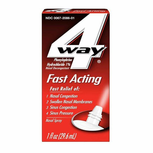 4 Way Fast Acting Nasal Decongestant Fast Relief Nasal Spray 1 Fl Oz    3