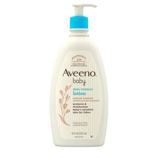Aveeno Baby Daily Moisture Lotion Natural Oatmeal Hypoallergenic Formula 12oz