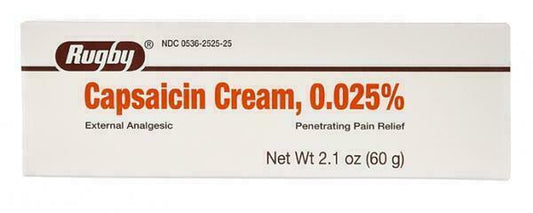 Rugby 0.025% Capsaicin Cream - 2.1 oz
