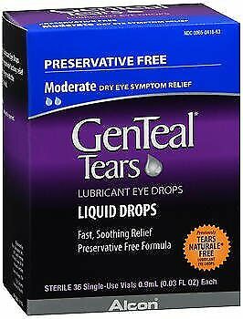 GenTeal Tears Lubricant Eye Drops Preservative Free Single-Use Vials 36Ct 2   