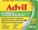 Advil Allergy & Congestion Relief 20 Coated Tablets