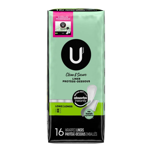 U By Kotex Security Lightdays 16 Ct Long Wrapped Daily Liners    2