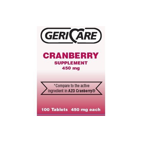 Geri-Care Cranberry Extract Dietary Supplement Tablets 450mg Strength 100 Count