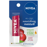 Nivea Cherry Lip Care Balm Keeps Lips Hydrated and Moisturized All Day 0.17 Oz