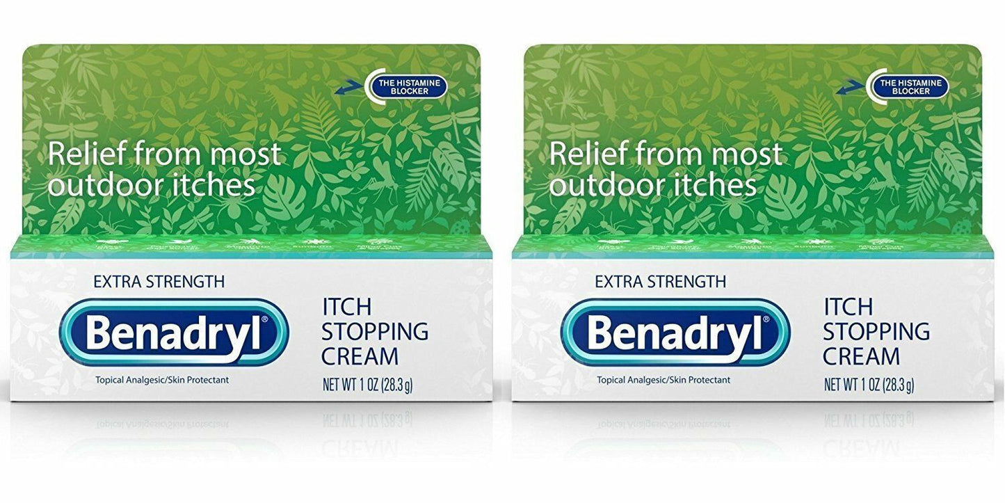 Benadryl Extra Strength Anti-Itch Topical Cream Skin Protectant 1 Oz    2