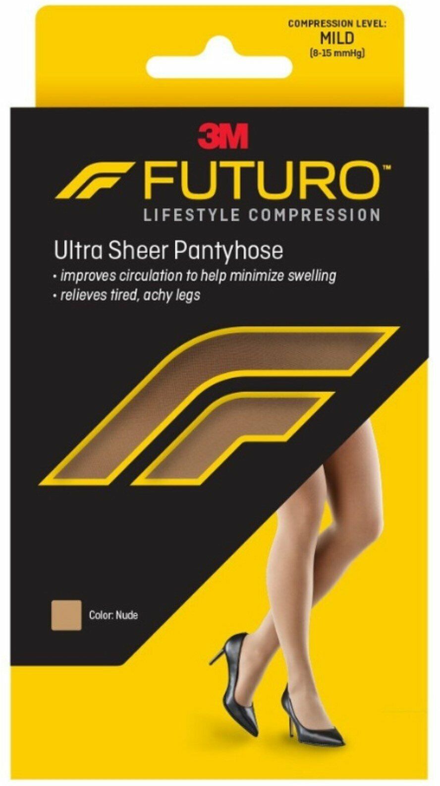 3M Futuro Ultra Sheer Pantyhose Mild Plus Size Compression Silky Soft Nude 1Pair