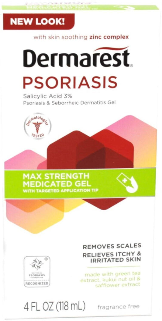 Dermarest Psoriasis & Seborrheic Dermatitis Gel Maximum Strength Itch Relief 4oz