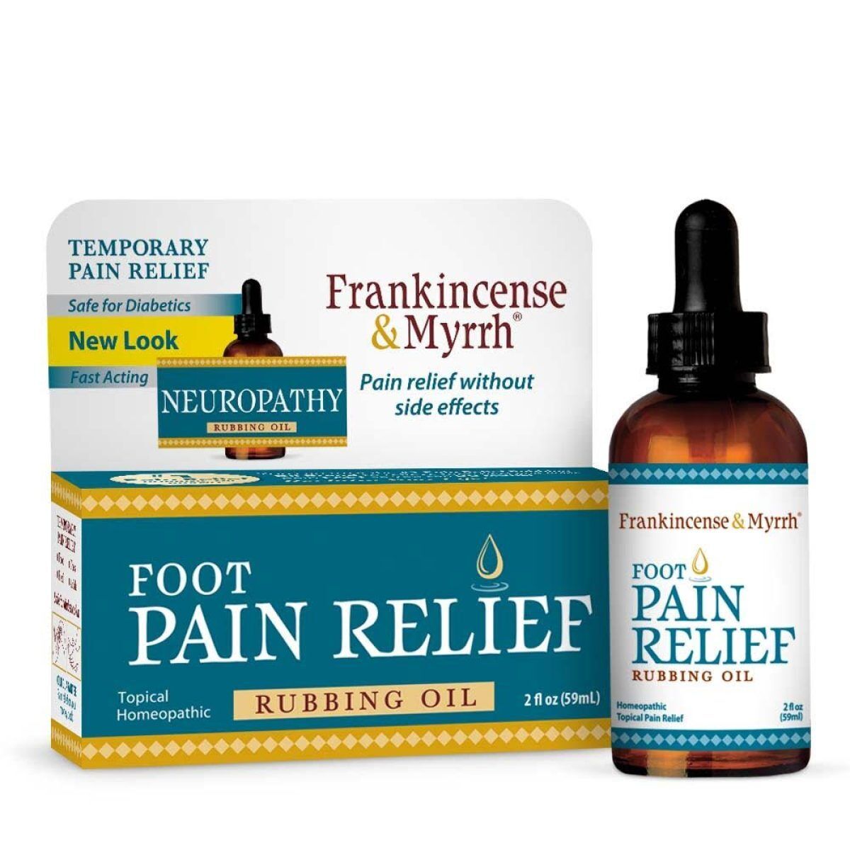 Frankincense & Myrrh Neuropathy Rubbing Oil Homeopathic Pain Relief 2 fl oz