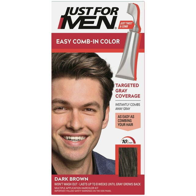 Just For Men AutoStop Formula Mens Easy Comb-In Hair Color Dark Brown A45 1 ct