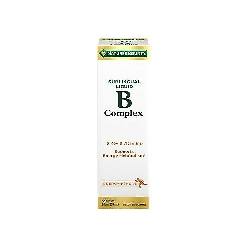 Nature's Bounty Sublingual Liquid B Complex with Vitamin B12 59 Doses 2 Ounce