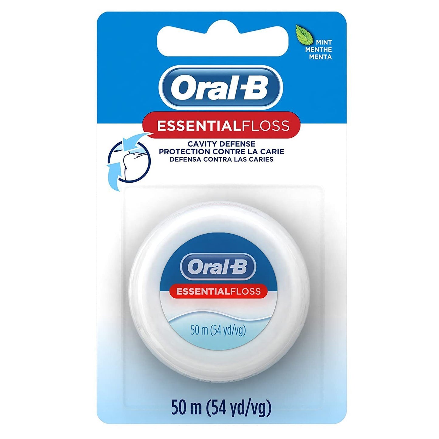 Oral B Essential Dental Floss Cavity Defense Wax Coating 54 Yard 1ct    5