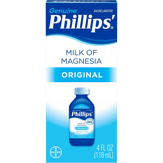 Phillips Milk Of Magnesia Saline Laxative Cramp Free Relief Original Flavor 4oz