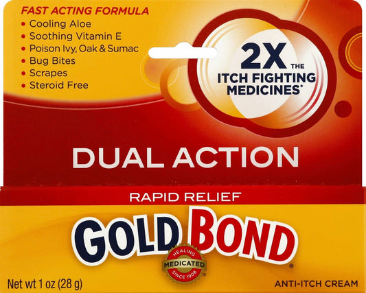 Gold Bond Rapid Relief Anti-Itch Cream with Aloe Fast Acting Formula 1 Oz 6