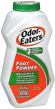 Odor-Eaters Foot Powder Destroys Odor & Controls Wetness Absorbs Sweat 6 Ounce