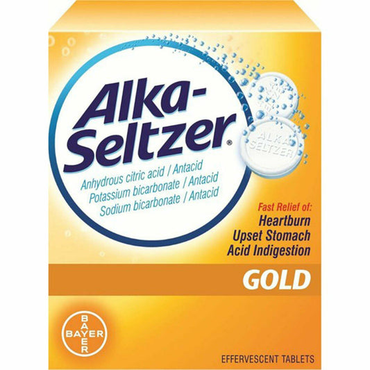 Alka Seltzer Antacid Upset Stomach Relief Gold Effervescent Tablets 36ct 3