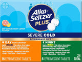 Alka-Seltzer Plus Severe Cold Day/Night PowerFast Fizz - 24 Ct Effervescent Tabs