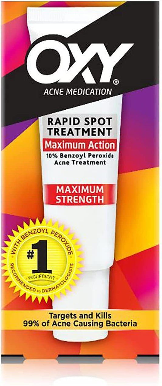 Oxy Acne Medication Rapid Spot Treatment 10% Benzoyl Peroxide Max Strength 1 Oz