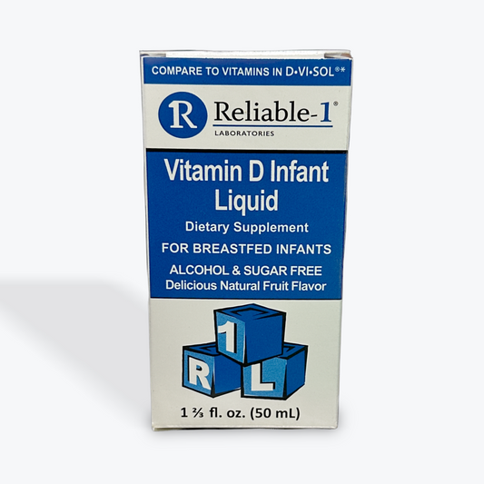Reliable-1 Vitamin D Breastfed Infant Liquid Dietary Supplement 50mL 1.6 fl oz