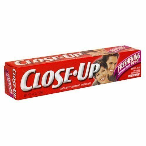 Close Up Anticavity Fluoride Toothpaste Freshening Red Gel Cinnamon Blast 6oz