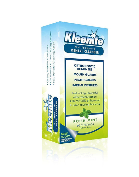 Kleenite Multipurpose Dental Cleanser Fast Acting Powerfull Fresh Mint 9oz