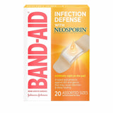 Band-Aid Adhesive Bandages with Neosporin Antibiotic Ointment Assorted Size 20ct