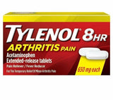 Tylenol 8 Hour Pain Reliever & Fever Reducer Acetaminophen Caplets 650 mg 100 Ct