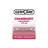 Geri-Care Cranberry Extract Dietary Supplement Tablets 450mg Strength 100 Count