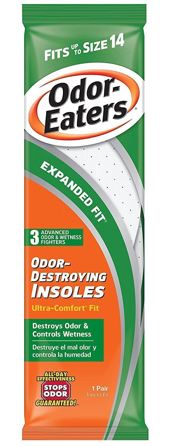 Odor-Eaters Odor Destroying Ultra Comfort Fit Insoles Expanded Size 14 1 Pair