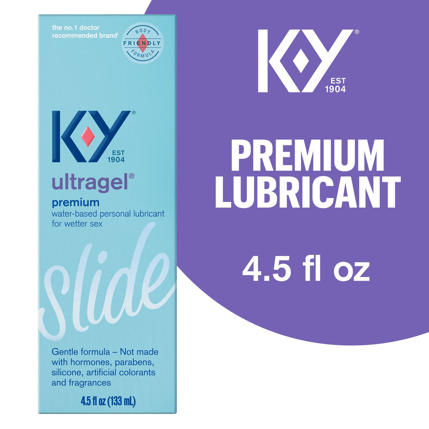 K-Y Ultragel Lube Premium Water Based Personal Lubricant Liquid Gel 4.5 Ounce