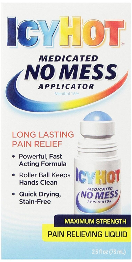 Icy Hot Medicated No Mess Applicator Muscle and Joint Pain Relieving Gel 2.5 Oz