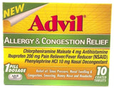 Advil Allergy & Congestion Relief For Sneezing & Headache Coated Tablets 10 Each