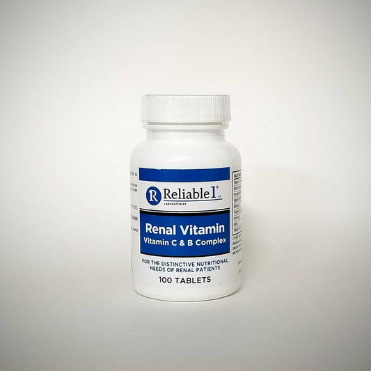 Renal Vitamin C And B Complex Tablets Nutrition for Renal Patients 100 Ct