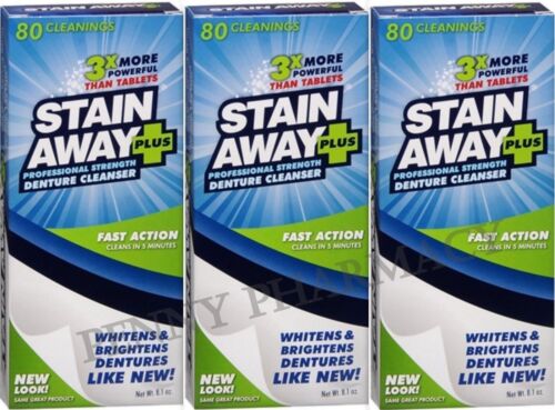 Stain Away Plus Denture Cleanser 8.1oz each