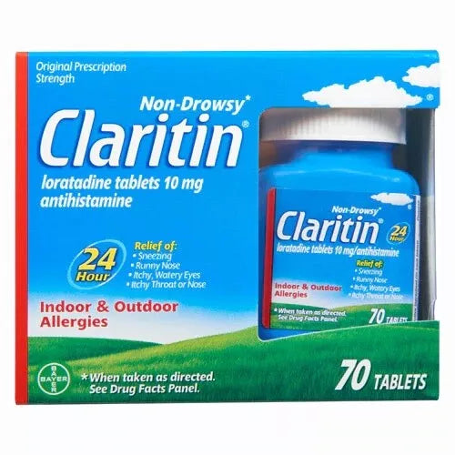 Claritin 24 Hour Non-Drowsy Allergy Tablets, 10 mg, 70 Ct