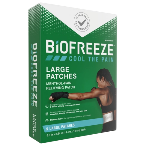 BIOFREEZE? PAIN RELIEF PATCHES, LARGE, 5 PATCHES